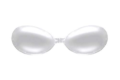 Selente My Secret Selbstklebender BH (Made in EU) mit Push-up-Effekt als unsichtbarer Klebe-BH ohne Träger und rückenfrei mit Silikonkleber, Transparent, Größe C von Selente