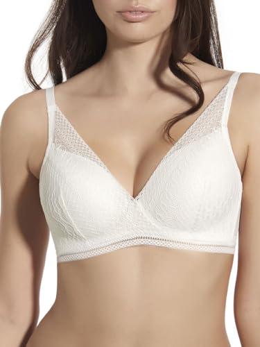 Selente MySecret Damen gepolsterter BH ohne Bügel (B-Cup und C-Cup), Spitze 2 Ecru, Gr. 75B von Selente
