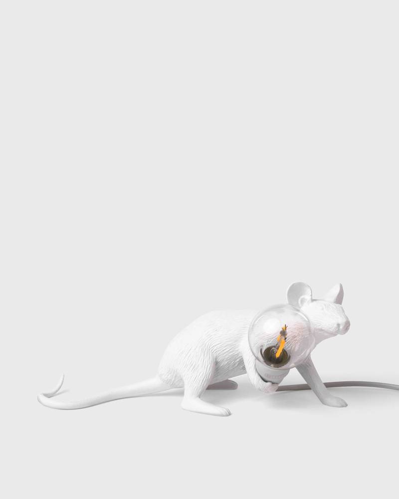 Seletti MOUSE LAMP#3-LOP RESIN LAMP - LIE DOWN USB - EU PLUG men Lighting white in Größe:ONE SIZE von Seletti