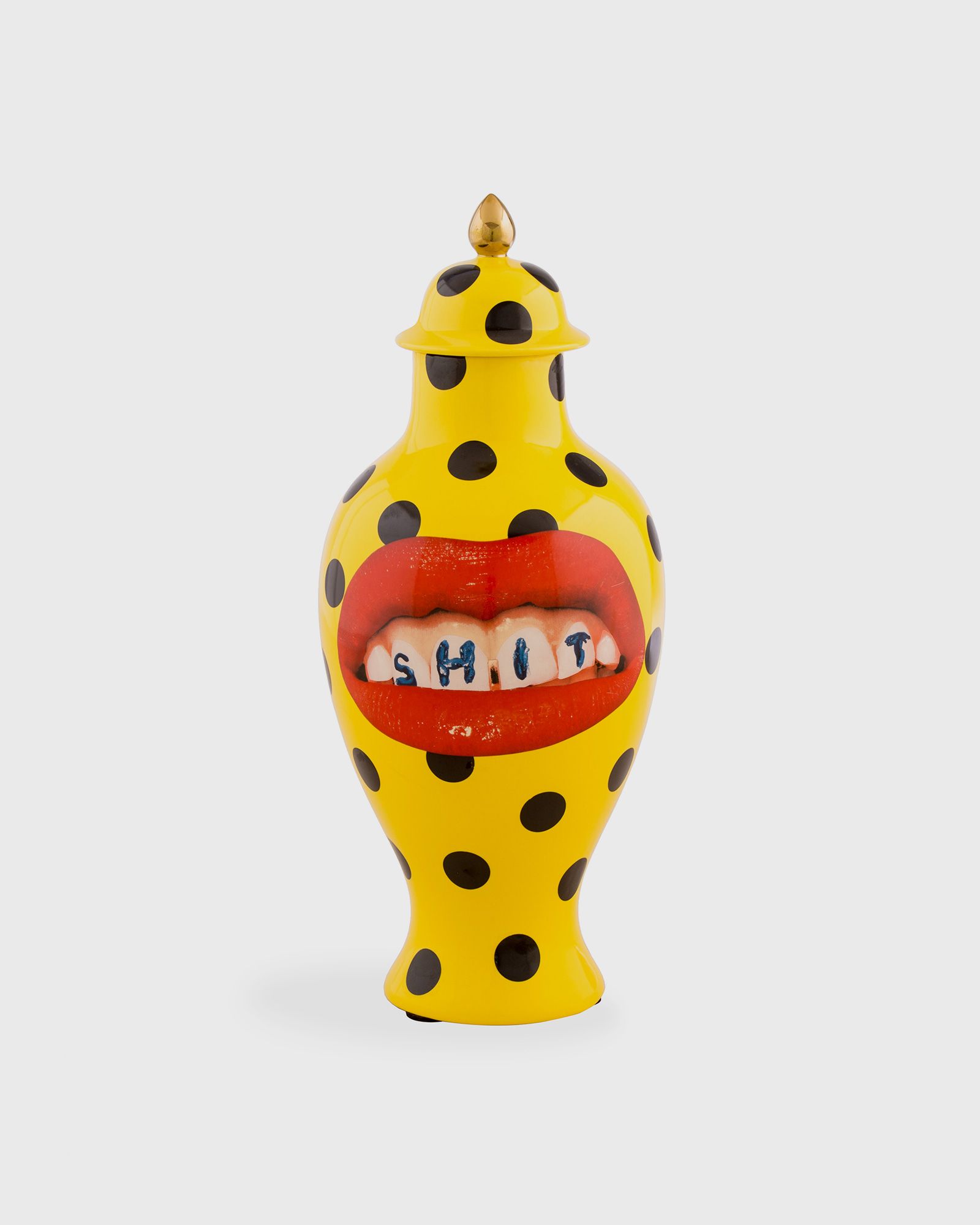 Seletti TOILETPAPER VASE IN PORCELAIN - SHIT men Home deco yellow in Größe:ONE SIZE von Seletti