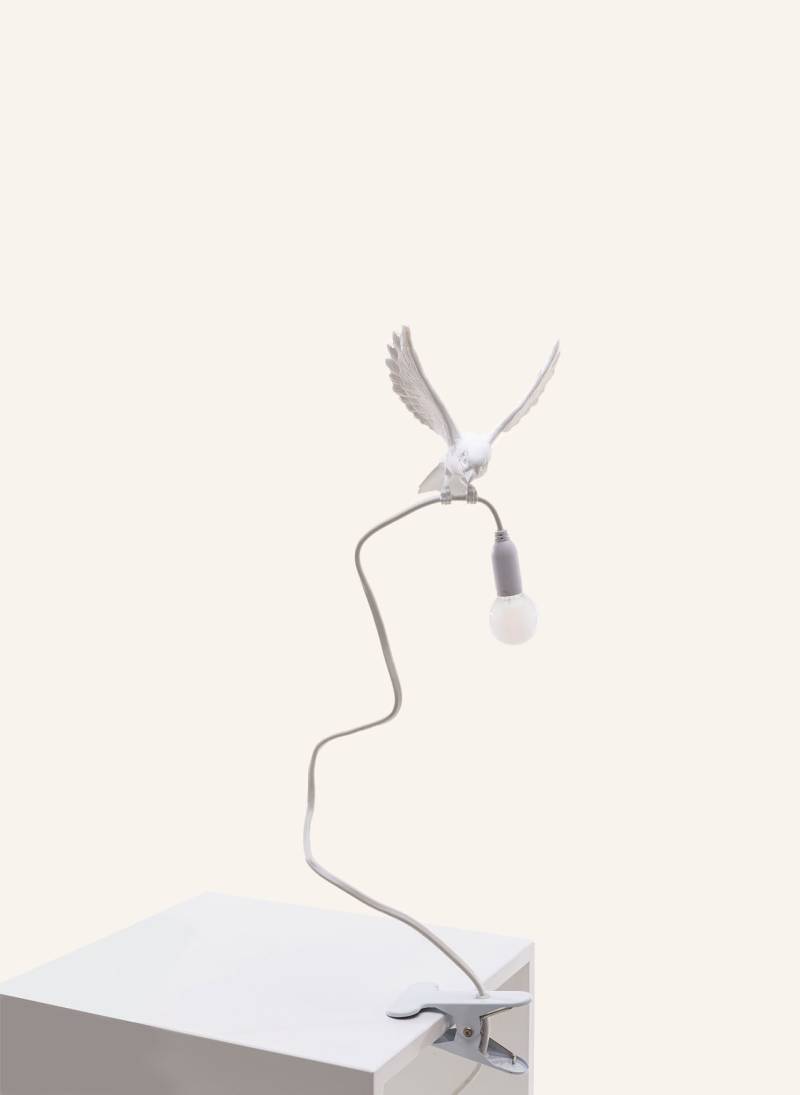 Seletti Tischleuchte Sparrow Landing weiss von Seletti