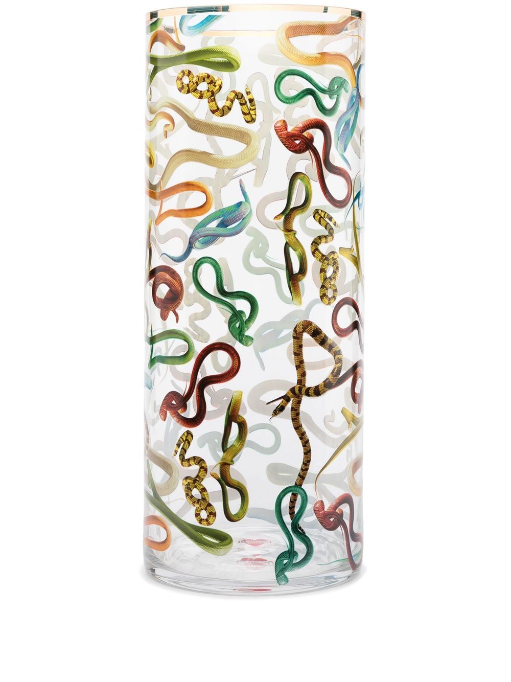 Seletti x Toiletpaper Vase mit Schlangen-Print - Grün von Seletti