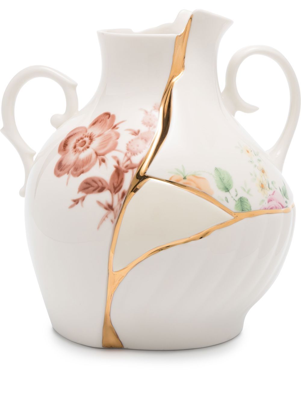 Seletti x Marcantonio Raimondi Malerba Kintsuji kleine Vase (18cm x 16cm) - Weiß von Seletti