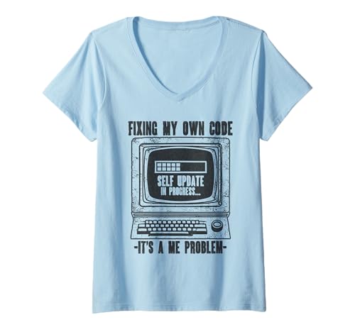 Damen Das Bewusstsein für psychische Gesundheit meines eigenen Code-Programmierers korrigieren T-Shirt mit V-Ausschnitt Damen Das Bewusstsein für psychische Gesundheit meines eigenen Code-Programmierers korrigieren T-Shirt mit V-Ausschnitt von Self-Awareness Software Developers Tees
