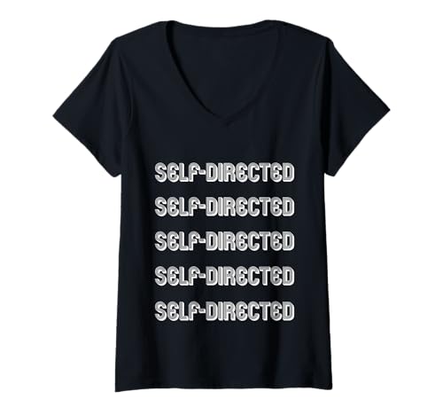 Damen Selbstgesteuert T-Shirt mit V-Ausschnitt von Self-directed Apparel