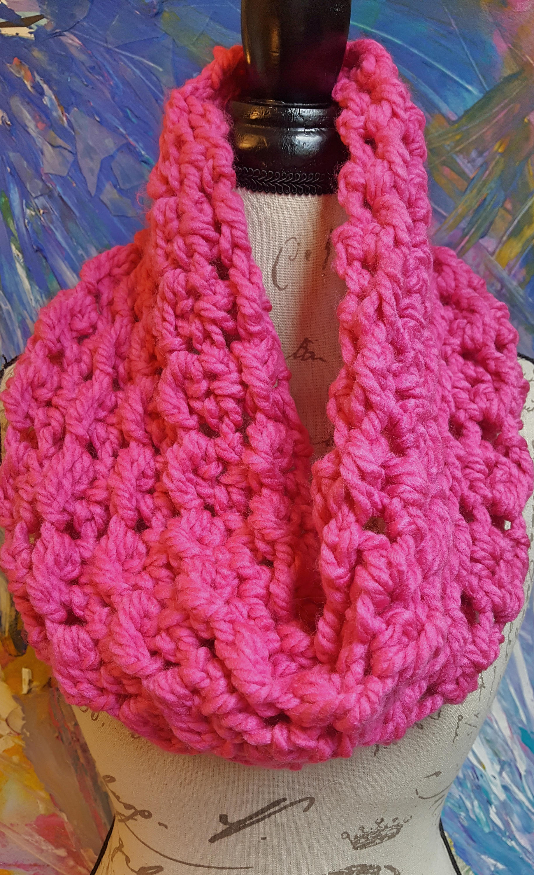 Klobigen Rosa Haube von SelfCareScarves