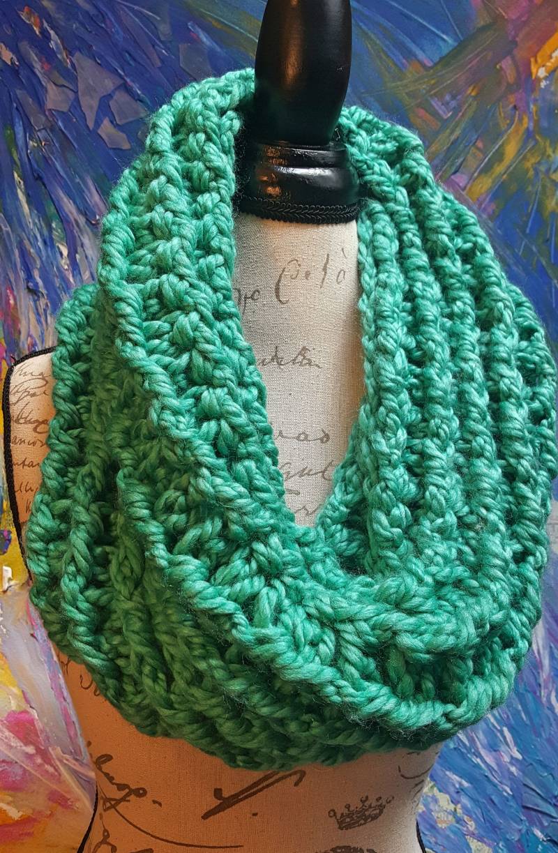 Wolle Mischung Zusätzliche Klobigen Petrol/Haube von SelfCareScarves
