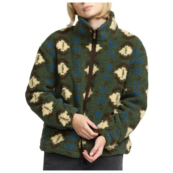 Selfhood - Women's Printed Teddy - Fleecejacke Gr M oliv von Selfhood