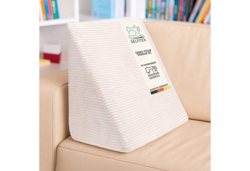Selfitex Keilkissen Selfitex Breitcord Keilkissen 60x50x30 cm, abnehmbarer Bezug, ergonomische Form, bequemes Rückenkissen mit stabilem Schaumstoff - Made in Germany Selfitex Keilkissen Selfitex Breitcord Keilkissen 60x50x30 cm, abnehmbarer Bezug, ergonomische Form, bequemes Rückenkissen mit stabilem Schaumstoff - Made in Germany von Selfitex