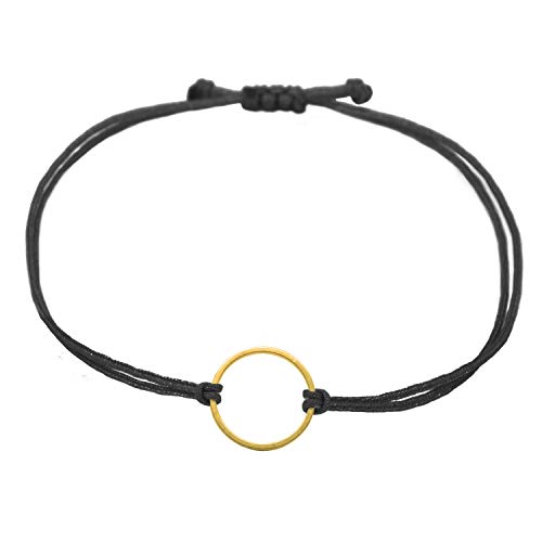 Selfmade Jewelry Armband Damen Kreis Gold Größenverstellbares Makramee Bändchen made in Germany inkl. Geschenk-Verpackung (Gold) Selfmade Jewelry Armband Damen Kreis Gold Größenverstellbares Makramee Bändchen made in Germany inkl. Geschenk-Verpackung (Gold) von Selfmade Jewelry