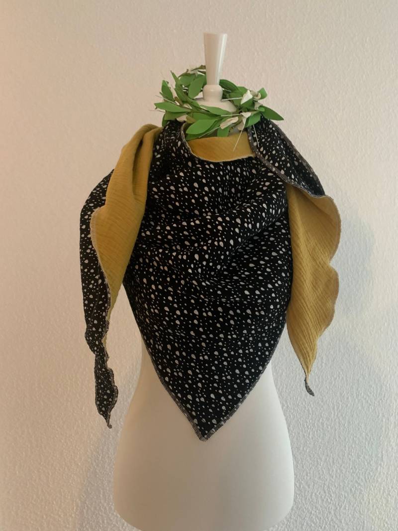 Musselin-Tuch Damen Xxl Doppelt Genäht | Dreieckstuch 200 cm von SelfmadeClothes