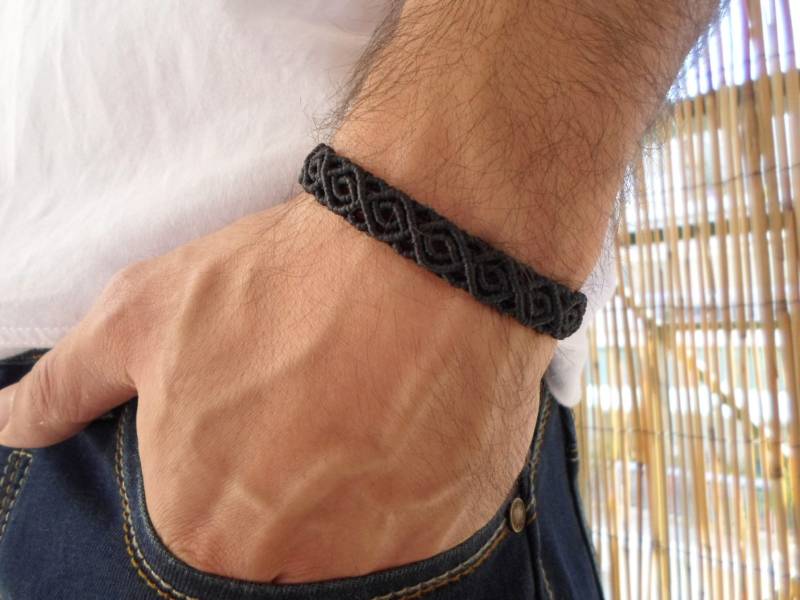 Herren Makramee Armband, Geschenke Für Ihn, Armband Herren, Schmuck, Freundschaftsarmband, Verstellbares von SelinofosArt