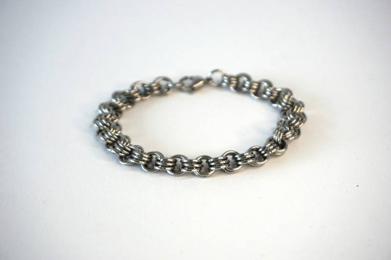 Diy Schmuck Kit Armband Holy Trio Edelstahl Do It Yourself Chainmail Kettenhemd von SelkieArmor