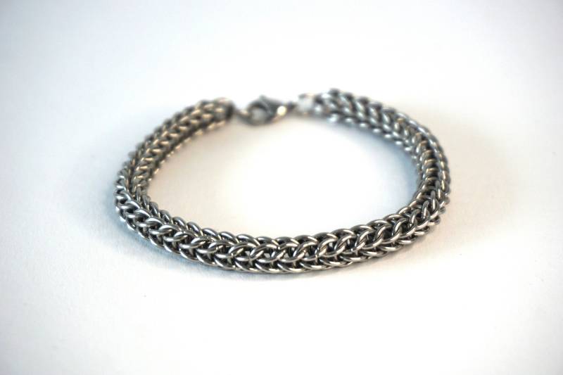 Diy Schmuck Kit Armband Persisch Edelstahl Do It Yourself Chainmail Kettenhemd von SelkieArmor