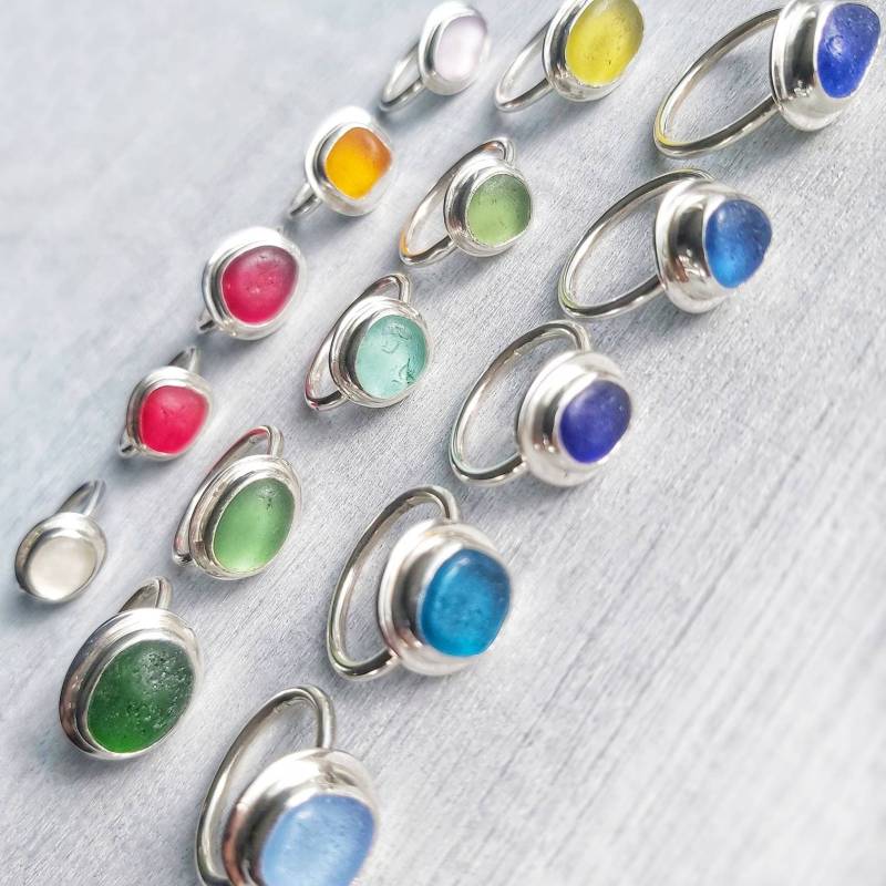 Selkie Seaglass Ringe - Wählen Sie Ihr Glas, Beachglass, Seeglas, Strandglas, Meer, Surfen, Am Nautisch, Salz, Natürlich, Recycelt Selkie Seaglass Ringe - Wählen Sie Ihr Glas, Beachglass, Seeglas, Strandglas, Meer, Surfen, Am Nautisch, Salz, Natürlich, Recycelt von SelkieJewellery