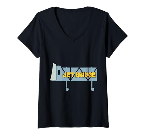 Damen Jet Bridge - was haben wir gedacht? Wer weiß? T-Shirt mit V-Ausschnitt Damen Jet Bridge - was haben wir gedacht? Wer weiß? T-Shirt mit V-Ausschnitt von Seller Doors