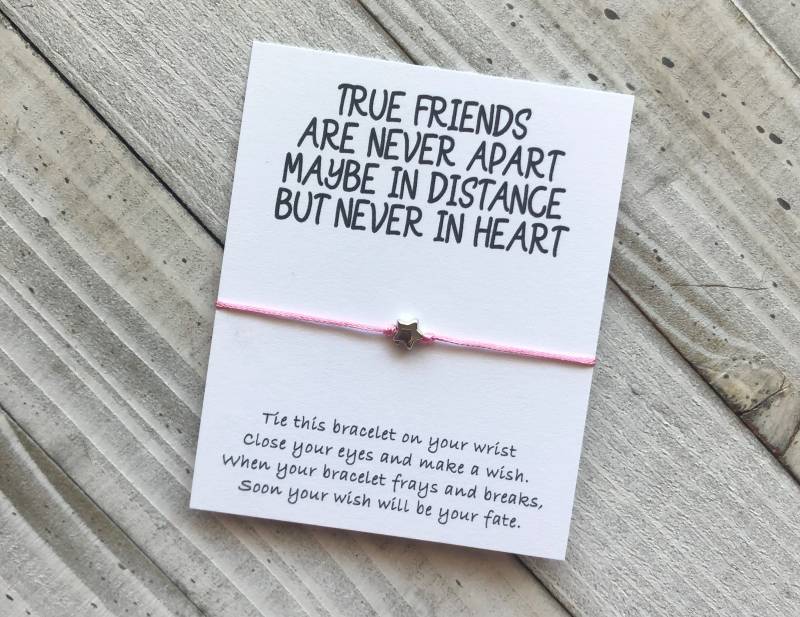 Friends Wish Armband Beste Freunde Schnur Wunscharmband Einfaches Geschenk Kordel Mit Herzperle von Sellingitforyou