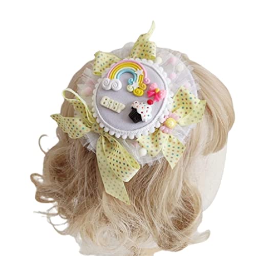 Sweet Hair Accessories Women Students Photoshoot Cosplay Hair Clip Bowknot Hat Shape Hair Barrettess Delicate Hair Clip hair clips for women thin/thick hair hair clips for women thick hair styling hat von Selma.