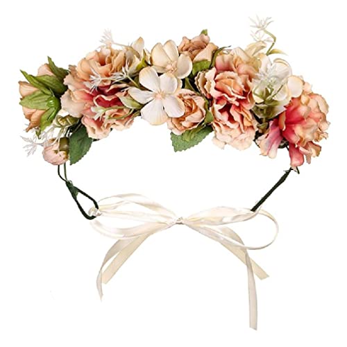 Zarte Blumendekoration dünne Seitenkronen Braut Krone Haarreif Mode Frauen Hochzeit Party Frisur Kopfbedeckung Langlebige Stirnbänder für Hochzeit Stirnbänder für Frauen Fotografieren Boho Stirnbänder von Selma.