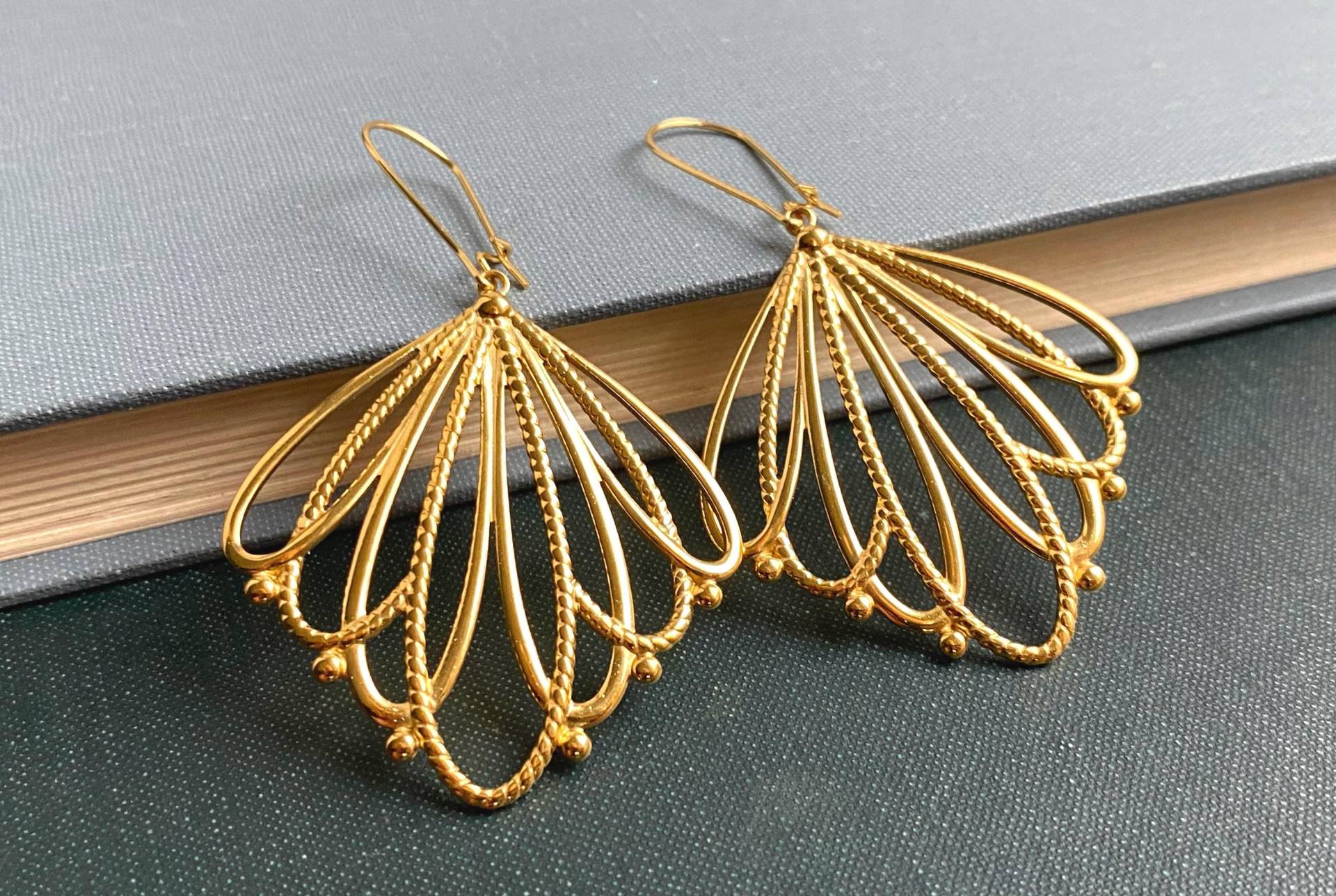 Vom Jugendstil Inspirierte Ohrringe, 18K Vergoldete Ohrringe Vom Jugendstil Inspirierte Ohrringe, 18K Vergoldete Ohrringe von SelmaDreams