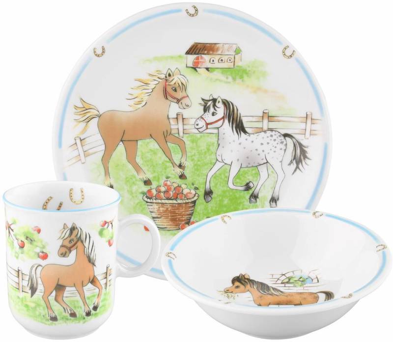 Seltmann Weiden Kindergeschirr-Set "Compact Mein Pony" Teller, Schüssel, Becher, Made in Germany, 3 Teile, für 1 Person von Seltmann Weiden