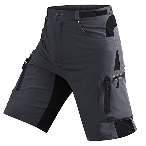 Seltrue MTB Hose Herren Fahrradhose, Schnelltrocknende MTB Shorts Herren Mountainbike Hose Radhose, Atmungsaktiv Radlerhose Leichte Outdoor Shorts Bike Shorts mit Verstellbaren Klettverschlüssen von Seltrue