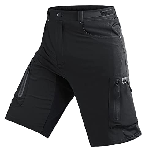 Seltrue MTB Hose Herren Fahrradhose, Schnelltrocknende MTB Shorts Herren Mountainbike Hose Radhose, Atmungsaktiv Radlerhose Leichte Outdoor Shorts Bike Shorts mit Verstellbaren Klettverschlüssen von Seltrue