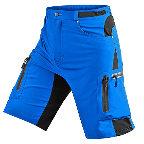 Seltrue MTB Hose Herren Fahrradhose, Schnelltrocknende MTB Shorts Herren Mountainbike Hose Radhose, Atmungsaktiv Radlerhose Leichte Outdoor Shorts Bike Shorts mit Verstellbaren Klettverschlüssen von Seltrue