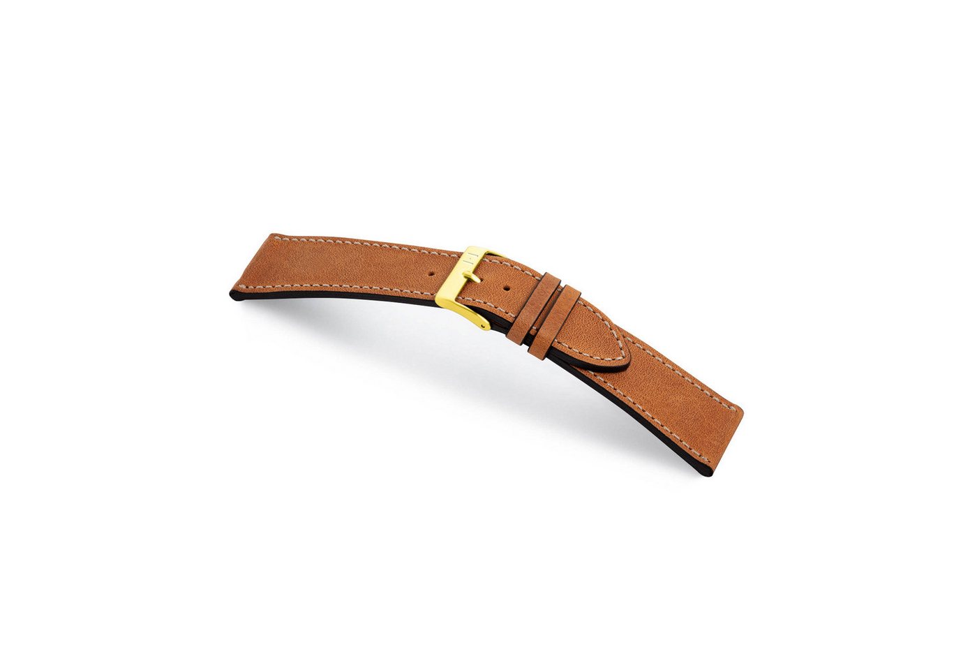 Selva Technik Uhrenarmband Uhrenarmband HOHELUFT (Vegetabiles Vintage-Leder), goldene Schließe von Selva Technik