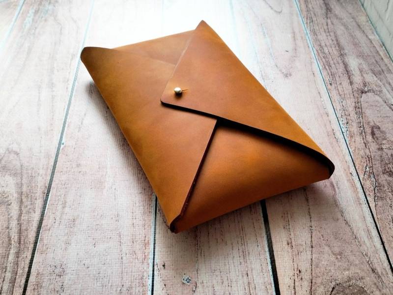 Handgefertigte Leder Umschlag Clutch Damen Handtasche Geldbörse von Semaalileather