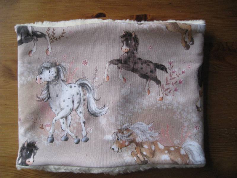 Bio Halssocke Pferde, Winter, Plüsch Futter, Kinder & Baby, Loop, Schal, Wunschgröße Bio Halssocke Pferde, Winter, Plüsch Futter, Kinder & Baby, Loop, Schal, Wunschgröße von Sembini