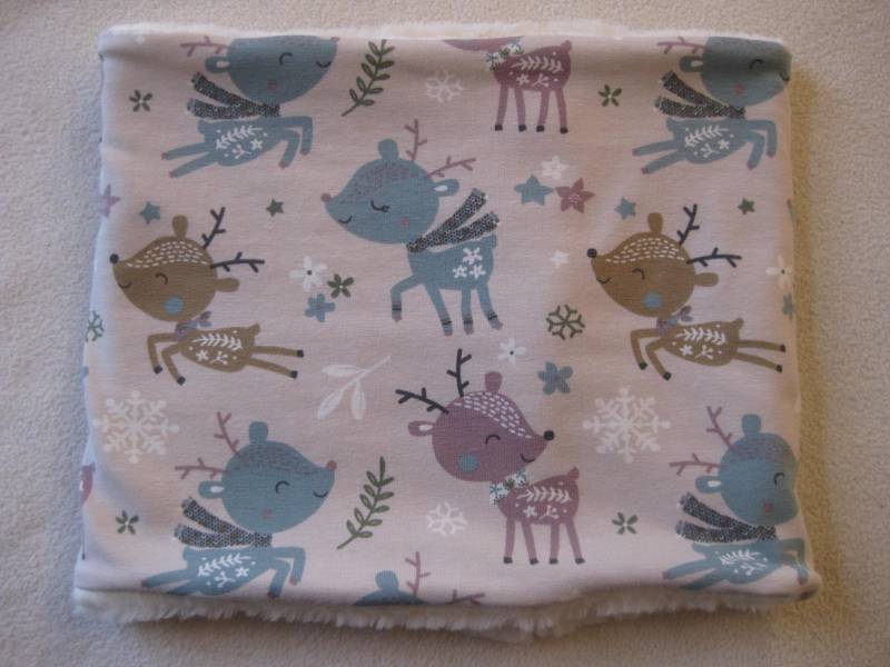 Bio Halssocke Rehe, Winter, Plüsch Futter, Kinder & Baby, Loop, Schal, Wunschgröße von Sembini
