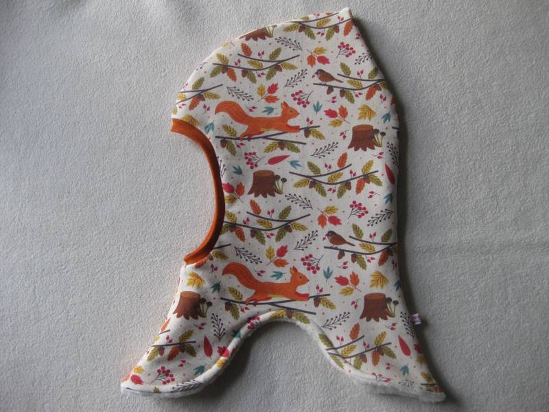 Bio Schlupfmütze Eichhörnchen, Herbst & Winter, Futter Auswahl, Kinder, Baby, Wunschgröße von Sembini