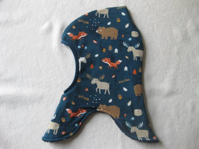 Bio Schlupfmütze Elch & Fuchs, Herbst + Winter, Futter Auswahl, Kinder, Baby, Wunschgröße von Sembini