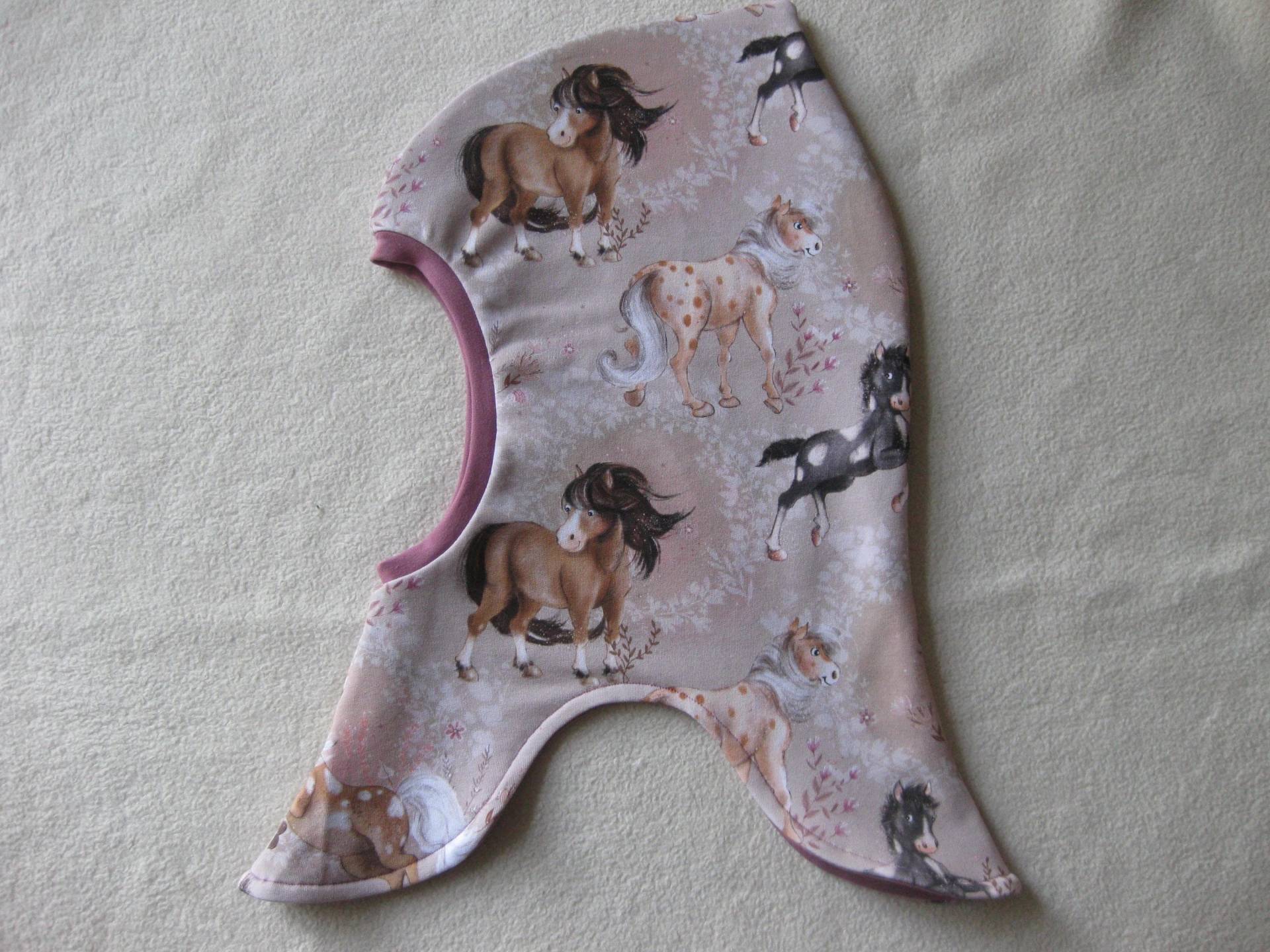 Bio Schlupfmütze Pferde, Herbst & Winter, Futter Auswahl, Kinder, Baby, Wunschgröße von Sembini