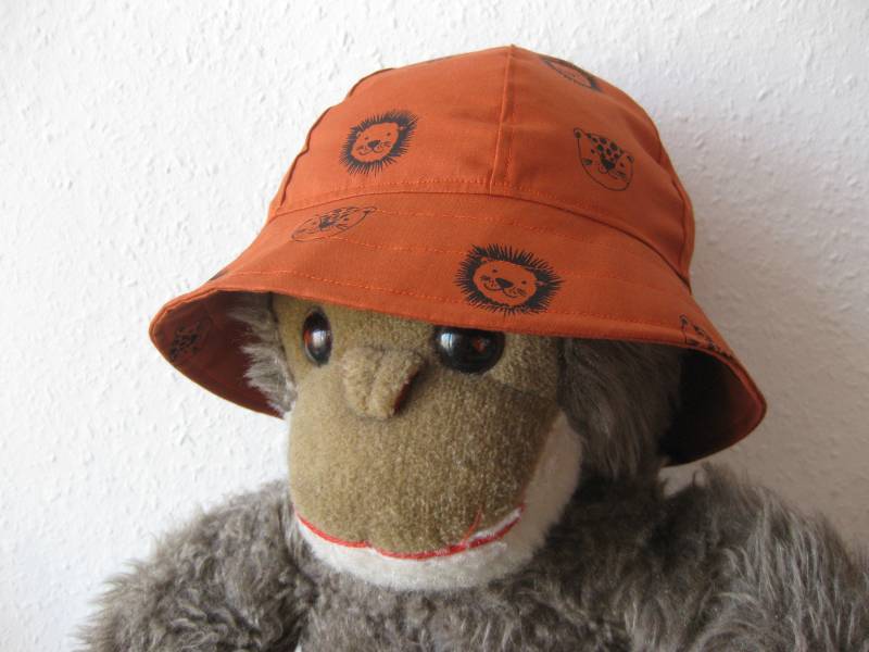 Bio Sonnenhut Leopard & Löwe Rost, Sommer, Hut, Kinder Und Baby, Wunschgröße von Sembini