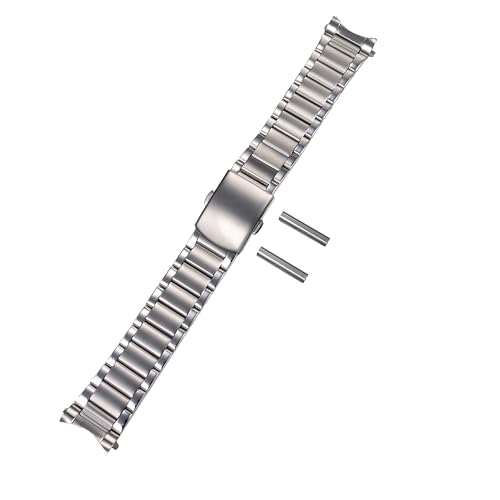 Semdu Oiyster Uhrenarmband, 22 mm, 316L-Edelstahl, flach, gebogenes Ende, gefaltetes Uhrenarmband, passend für Skx Taucheruhr (22 mm, Silber) von Semdu