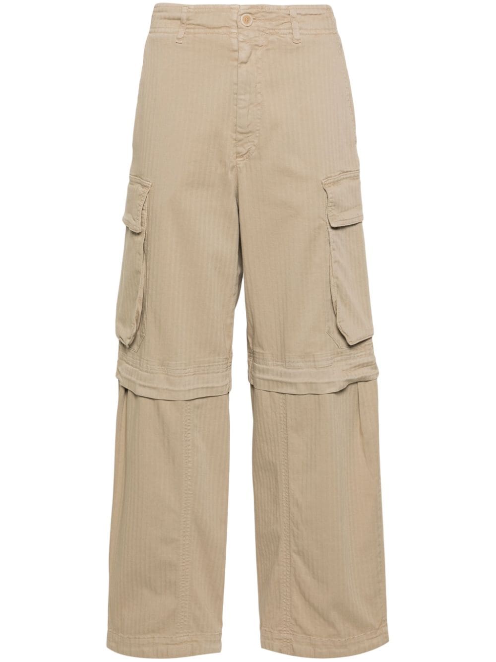 Semicouture Cargohose mit Fischgrätenmuster - Nude von Semicouture