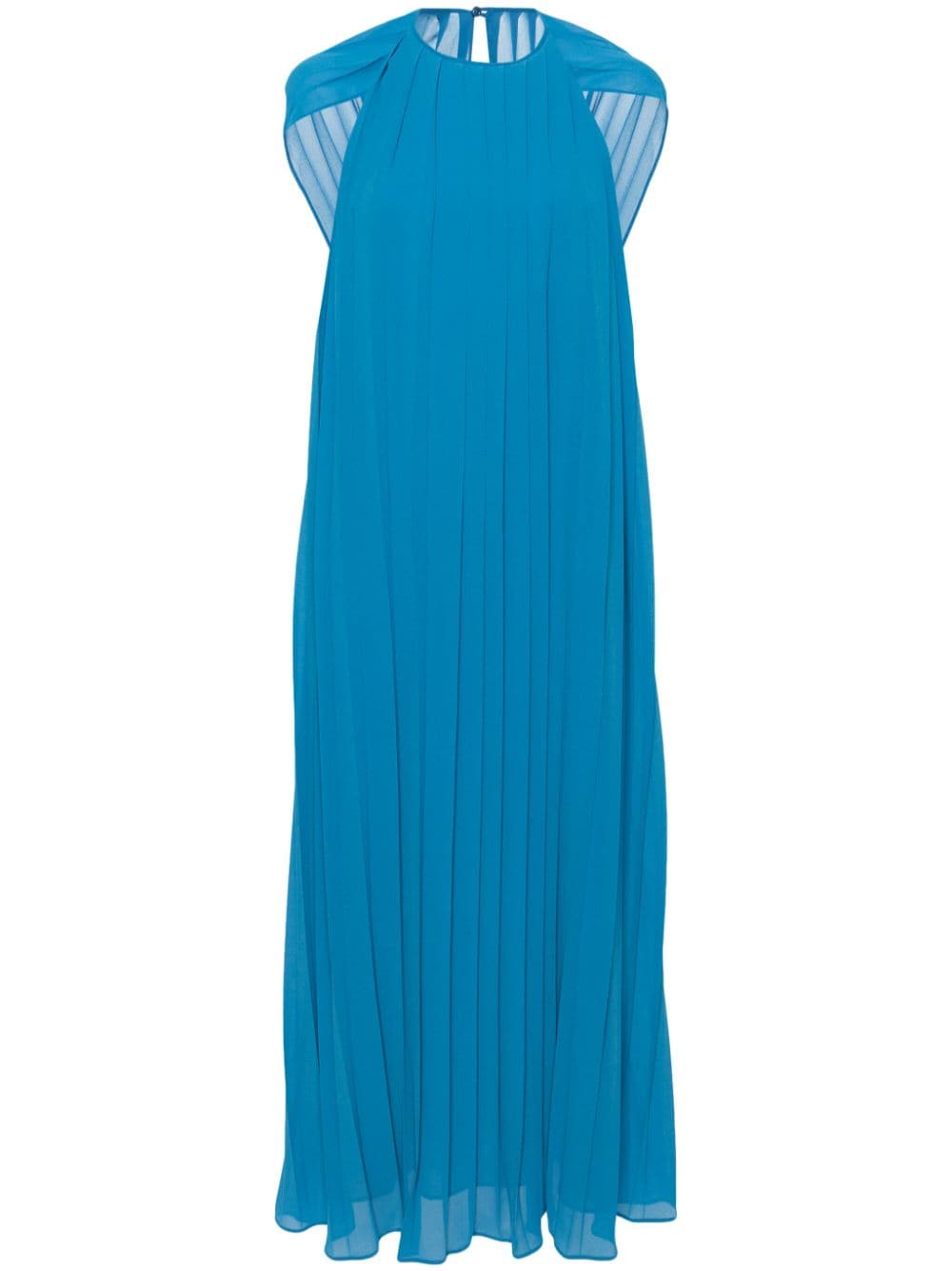 Semicouture Faltenkleid mit drapierten Schultern - Blau von Semicouture