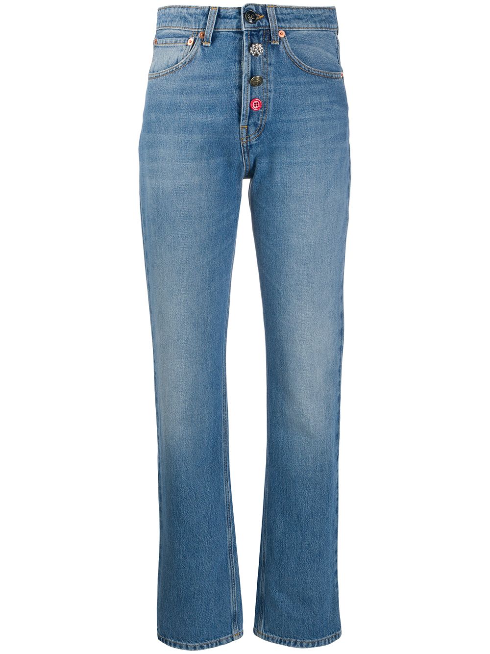 Semicouture Taillenjeans mit geradem Bein - Blau von Semicouture