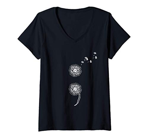 Damen You matter Pusteblume Semikolon gegen Depressionen & Angst T-Shirt mit V-Ausschnitt von Semikolon gegen Depression & für Suizid Prävention