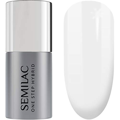 S110 Semilac One Step Hybrid Nagellack 3in1 Weiß Farb The White 5 ml Innovativ UV LED Farblack Nail Polish von Semilac