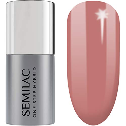 S240 Semilac One Step Hybrid Nagellack 3in1 Beige Farb Peach Beige 5 ml Innovativ UV LED Farblack Nail Polish von Semilac