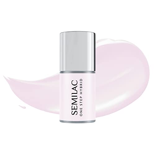 S252 Semilac One Step Hybrid Nagellack 3in1 Milky Pink 5 ml Innovativ UV LED Farblack Nail Polish von Semilac