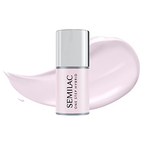 S253 Semilac One Step Hybrid Nagellack 3in1 Natural Pink 5 ml Innovativ UV LED Farblack Nail Polish von Semilac