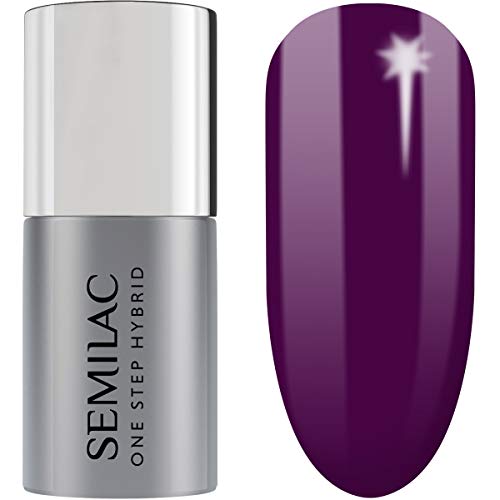 S780 Semilac One Step Hybrid Nagellack 3in1 Burgund Farb Plum Wine 5 ml Innovativ UV LED Farblack Nail Polish von Semilac