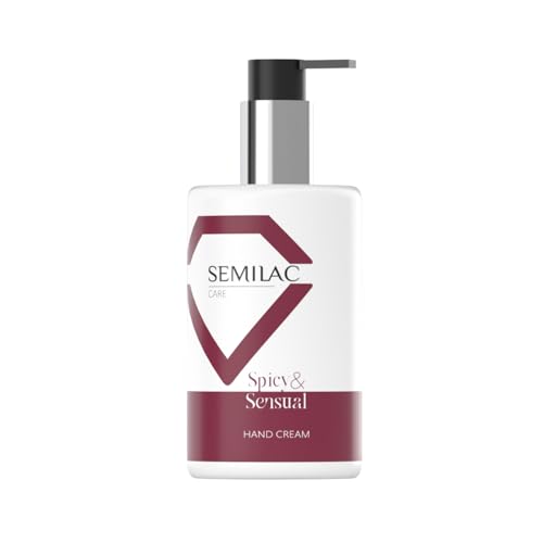 Semilac Care Spicy & Sensual Hand Cream 250 ml – Sinnlicher Duft mit Vanille & Amber, 96% natürliche Inhaltsstoffe von Semilac
