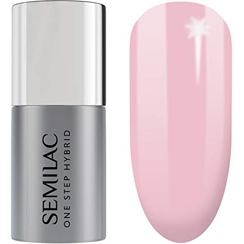 S610 Semilac One Step Hybrid Nagellack 3in1 Rosa Farb Barely Pink 5 ml Innovativ UV LED Farblack Nail Polish von Semilac