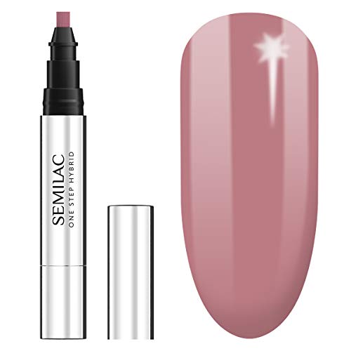 Semilac One Step UV Nagellack 3in1 in Stift-Form Beige Farb S240 Peach Beige 3 ml Innovativ UV LED Farblack Nail Polish Ideal für zu Hause und Professionelle Maniküre von Semilac