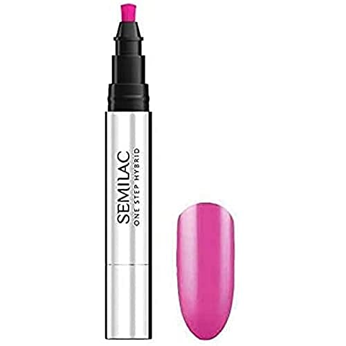 Semilac One Step UV Nagellack 3in1 in Stift-Form Lila Farb S685 Pink Purple 3 ml Innovativ UV LED Farblack Nail Polish Ideal für zu Hause und Professionelle Maniküre von Semilac